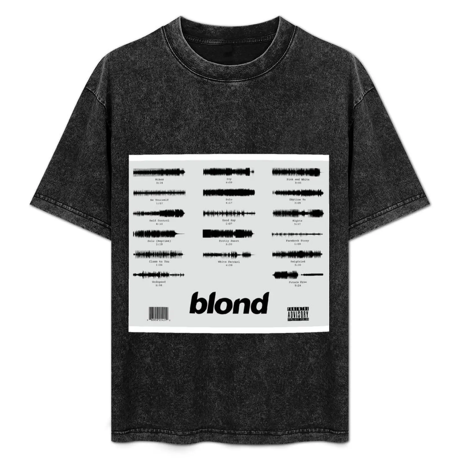 

Blond Waveform T-Shirt Plus Size Loose Short Sleeve Top