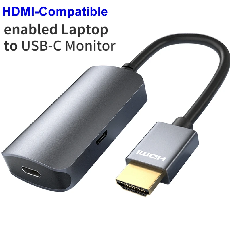 

Premium 4K 60Hz HDMI-Compatible Male to USB-C Female Adapter Type C USB 3.1 Monitor Input to HDMI-Output Laptop Converters USB C