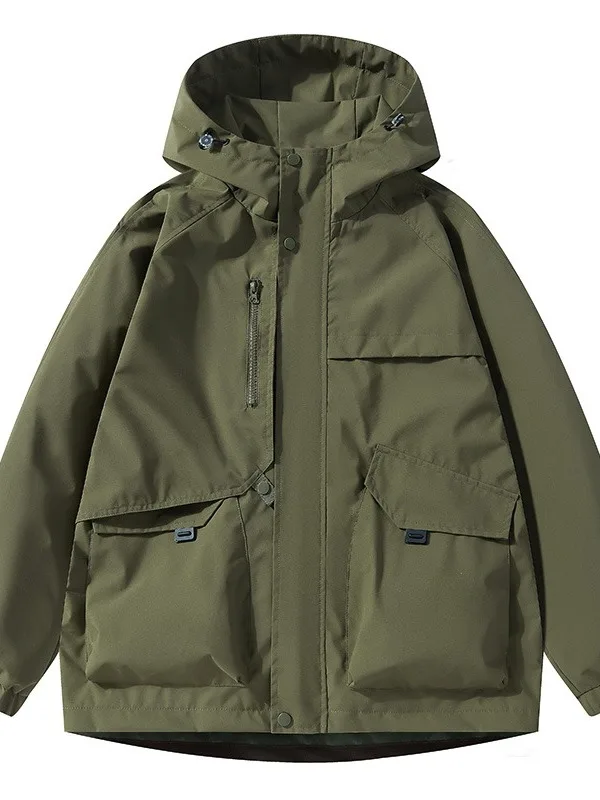 

American Sle Men's Casual Workwear Jaet Windproof Hiking Clothes Outdoor Fce Jaet Loose Fit Outerwear