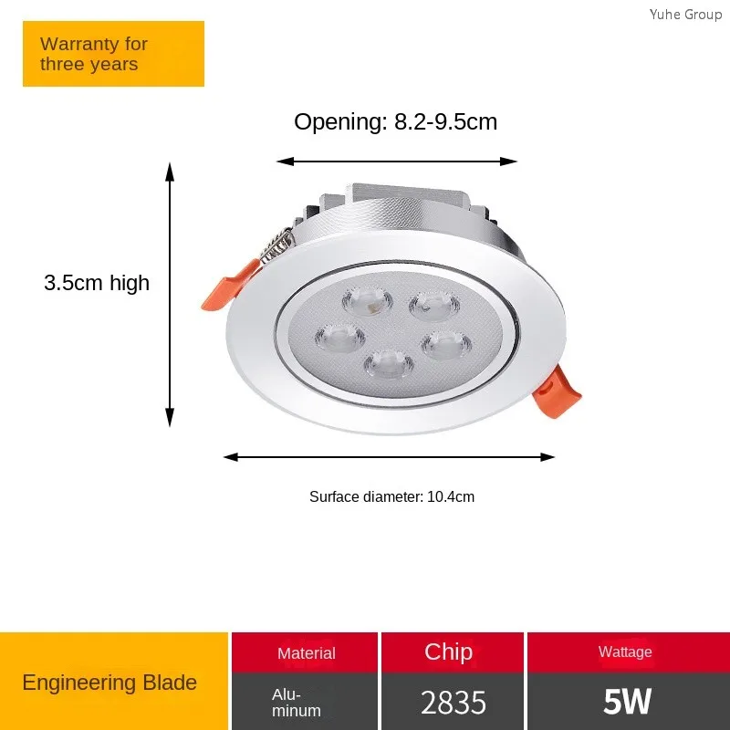 Lampada da incasso a soffitto a LED con driver 85-265V Lampada da luce ultra luminosa 3W-18W per decorazioni per negozi di casa