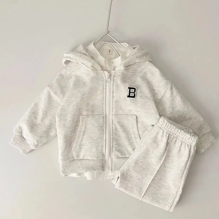 2PCS Baby Sets Newborn Casual Children Clothing Sports Hoodie 2024 Spring Autumn Boy Girl Cotton Long Sleeves 0-4Y Letter Print