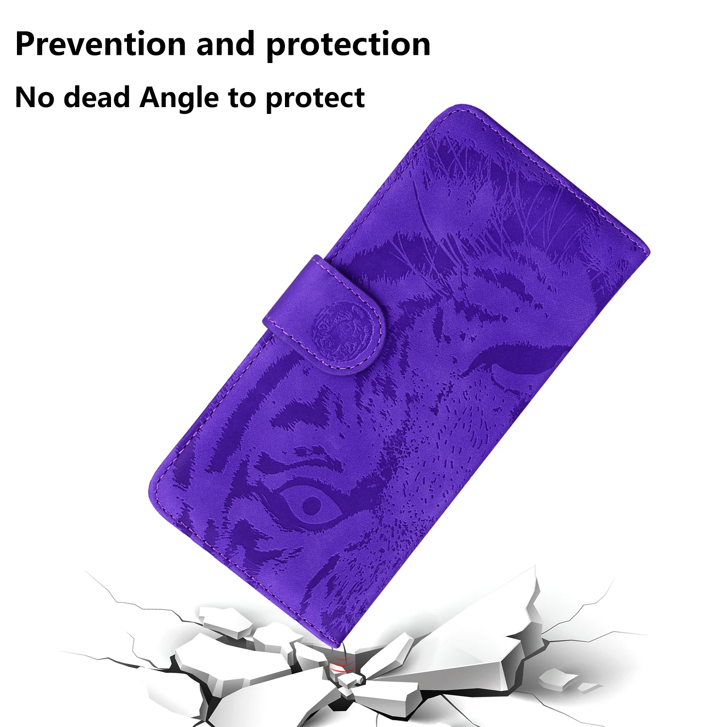 Magnetic iPhone 16 Pro Max Leather Cases Emboss Tiger Rose Wallet Cover For iPhone 16 Plus Dustproof Card Slot Protect Flip Bags