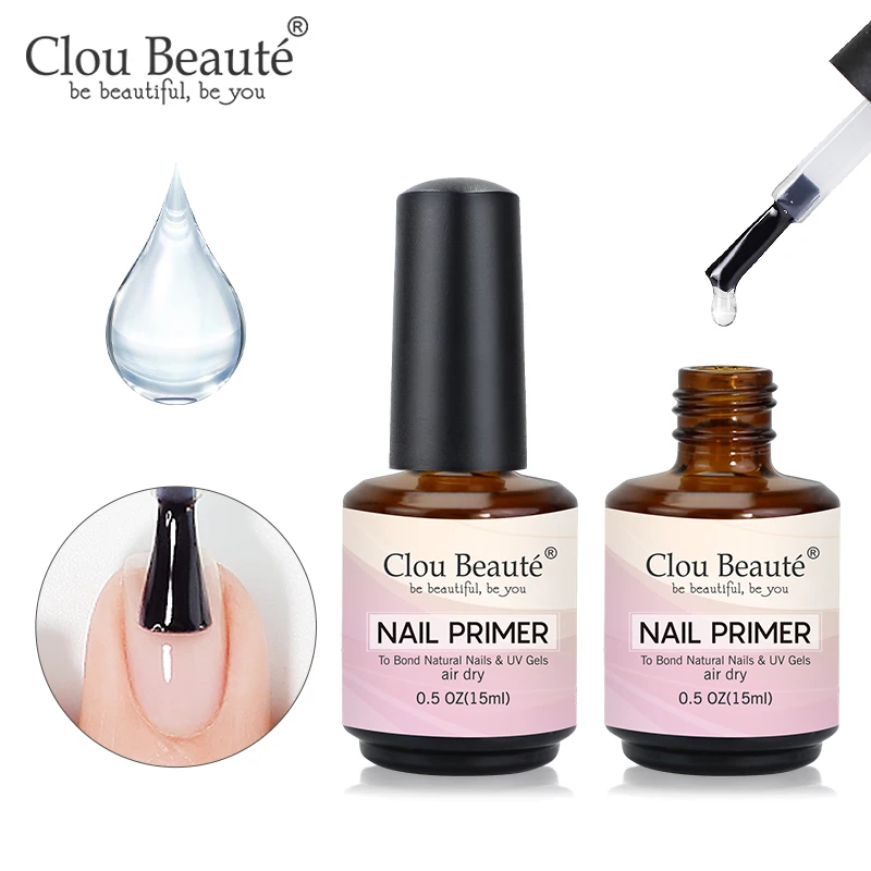Clou Beaute 15ml Primer Gel Nail Matte Tempered Top Base Coat Remover Reinforce Rubber Base Transparent Soak Off LED UV Gel