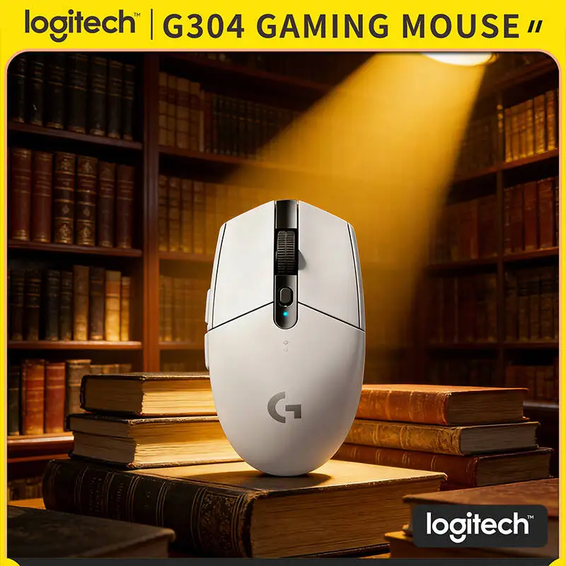 

Беспроводная игровая мышь Logitech G304 с сенсором HERO 12000 DPI, LIGHTSPEED, 1 мс, 9 месяцев автономной работы, удобный захват, выбор геймеров