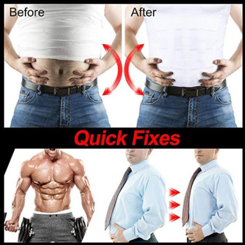 Men's Shapewear Slimming Body Corset Vest Shirt Compression Abdomen Tummy Belly Control Slim Waist Cincher Underwear Sports Vest - view 6