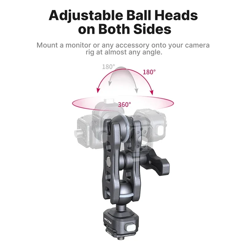 Falcam F22 Dual Head Quick Release Magic Arm 360 Rotation for DSLR Camera Monitor Lights Recorders Microphone Audio DSLR 2548