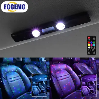 Lampada a LED per tetto auto con luce a stella, controllo vocale wireless, ricarica USB RGB, luci decorative per interni auto, luci per feste 12 best sales skyline 350gt - №10