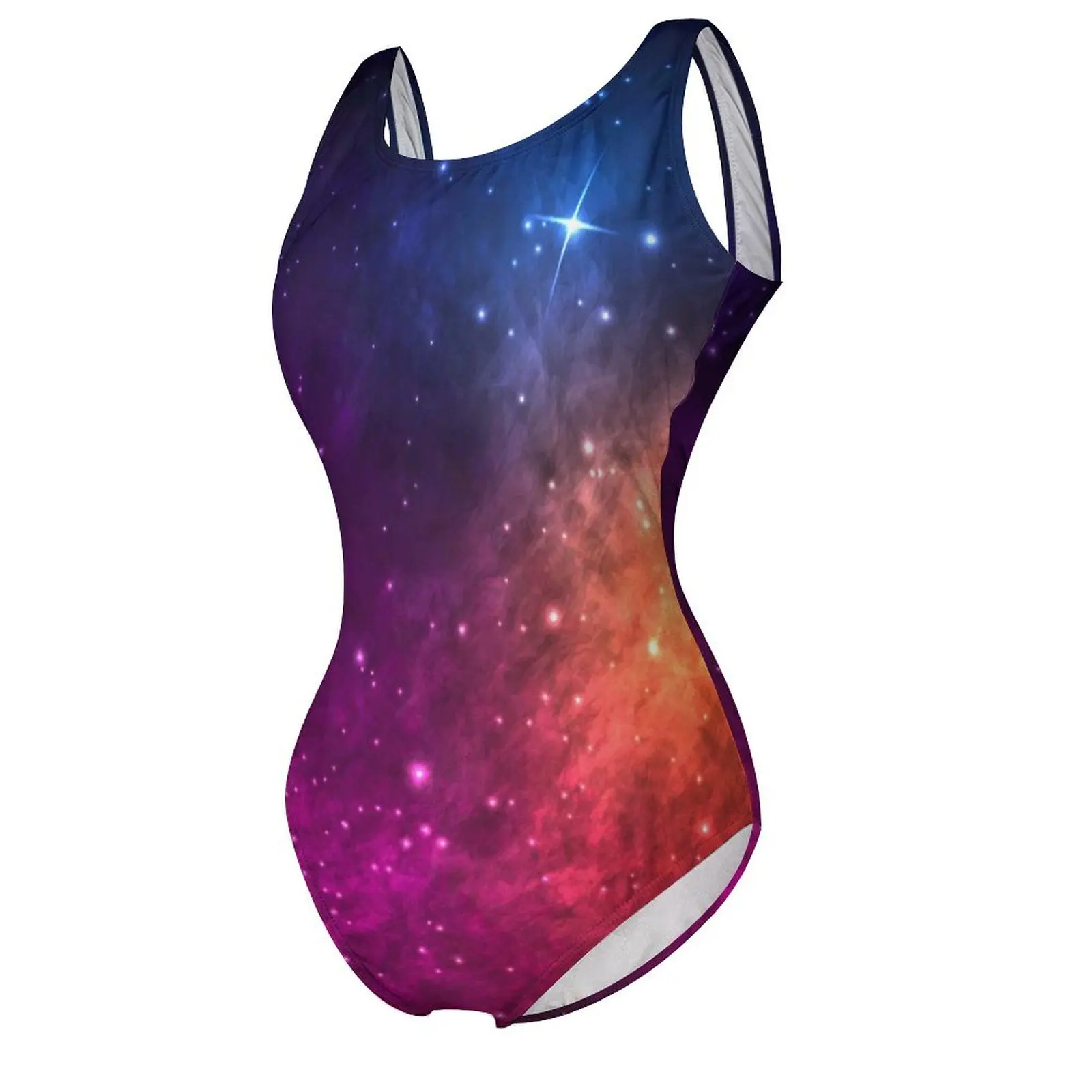 Colorful Galaxy Swimsuit Sexy Stars and Nebula One Piece Swimwear Push Up Swimsuits Kawaii Fitness Beach Outfits