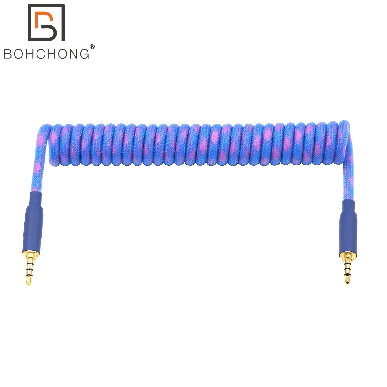 Straight TRRS Coil Coiled Cable for Split Mechanical Keyboard RODE Sc7 By VIDEOMIC GO Video Micro-type Mics Audio Cord Cables