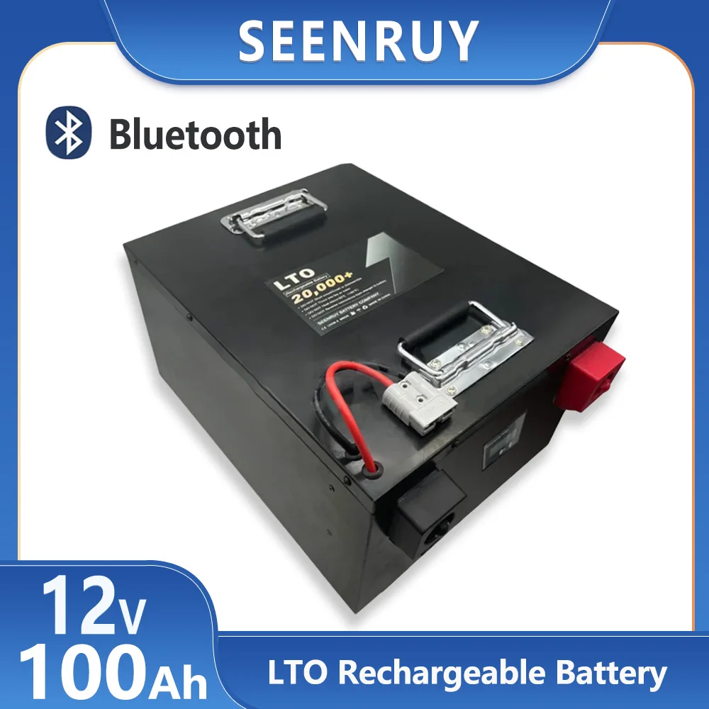 12V 100AH LTO With Charger 100A 150A Lithium Titanate Battery Perfect For The Car Refrigerator Electric Vehicle Solar System RV