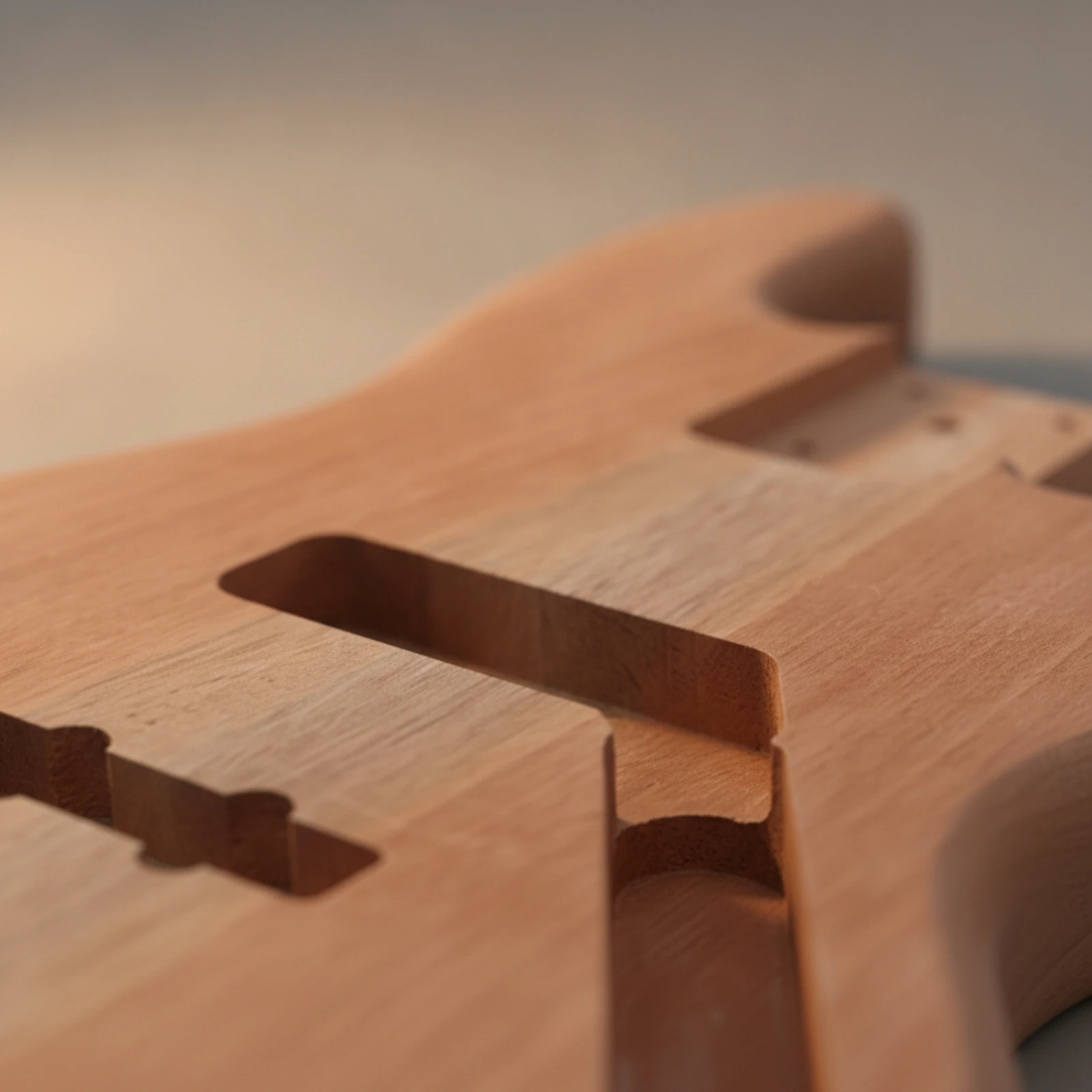 Guitar Body with Pre-Routed Cavities Matte Electric Guitar Body Blank Lumber Lightweight Predrilled for Luthier, Workshop - view 3