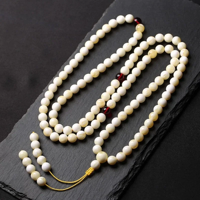 

Honey Buddha Bead Bracelet 108 Buddha Bead Bracelet Men's and Women's Necklace