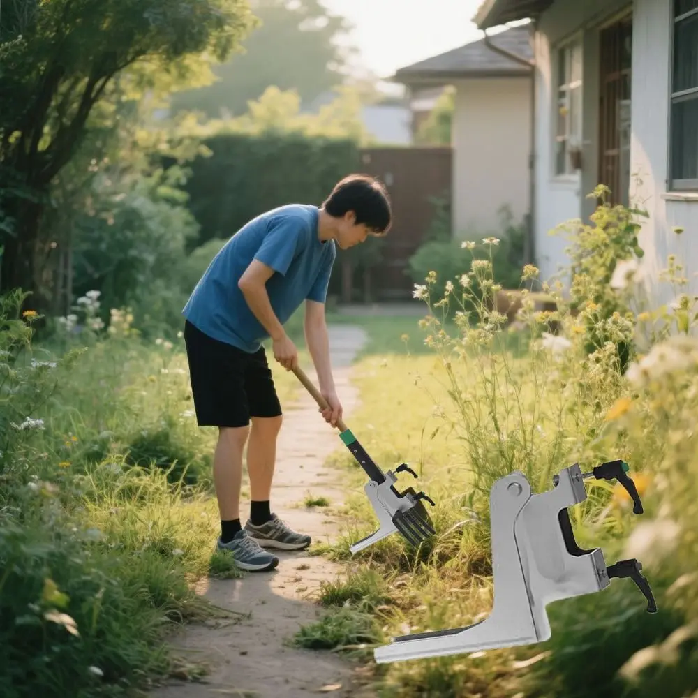 Efficiënt ontwerp Voetbediende onkruidtrekker Gemakkelijk wortelverwijdering Voetpersmechanisme Tuin Onkruidverwijderaar Biologisch tuinieren