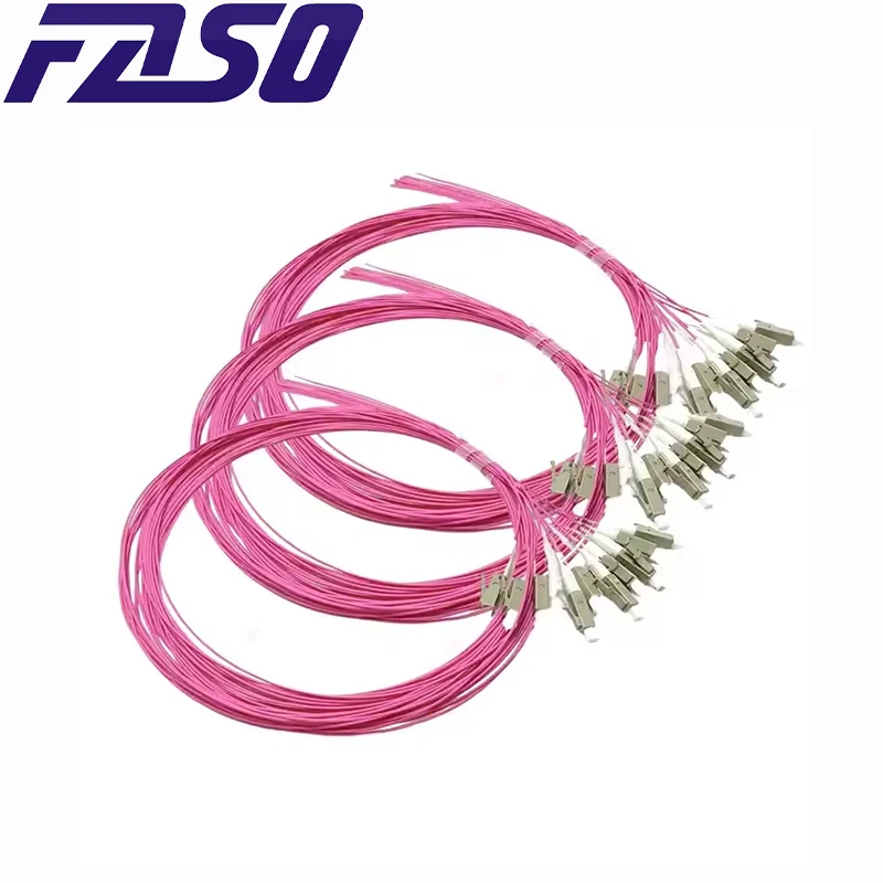 FASO OM4 Fiber Optic Pigtail LC UPC Fiber Pigtail Simplex 9/125 1.5M Single Mode 1 Core Fiber Optic Pigtail 0.9mm