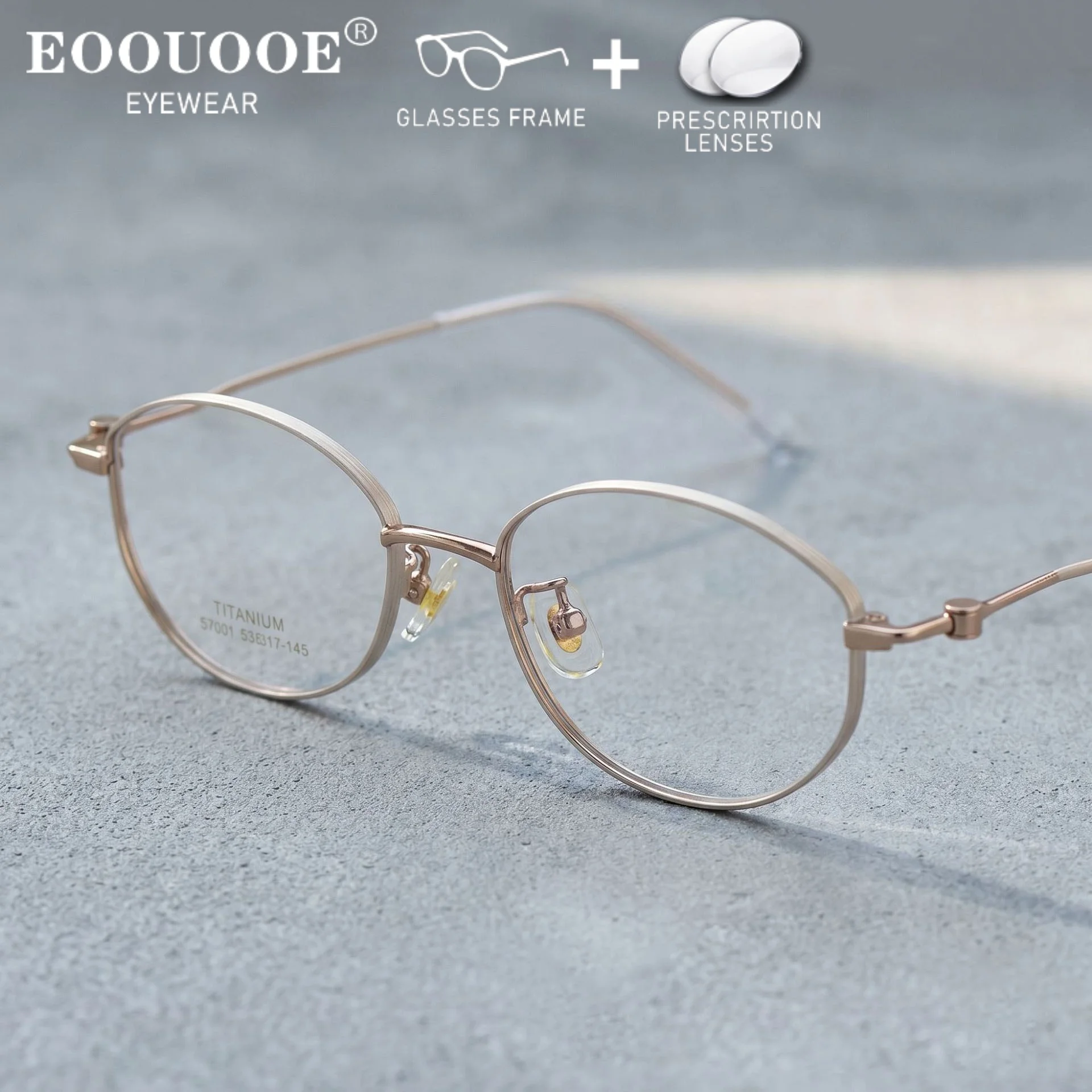 Pure Titanium Ultralight Glasses Woman Oval Eyeglass Frame Prescription Lenses Myopia Progressive Reading Glasses Anti Scratch