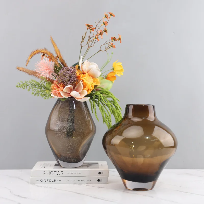 

Modern simplicity and high-end handmade glazed flower arrangement decorative vase ornament living room bedroom home decoration