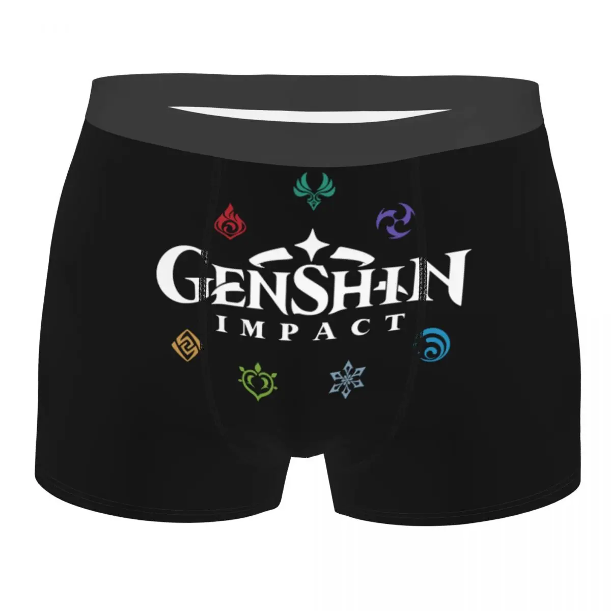 

Пользовательские Genshin Impact Elements Цвета Боксеры Шорты Мужские Аниме Игровые Трусы Нижнее Белье Забавные Трусы
