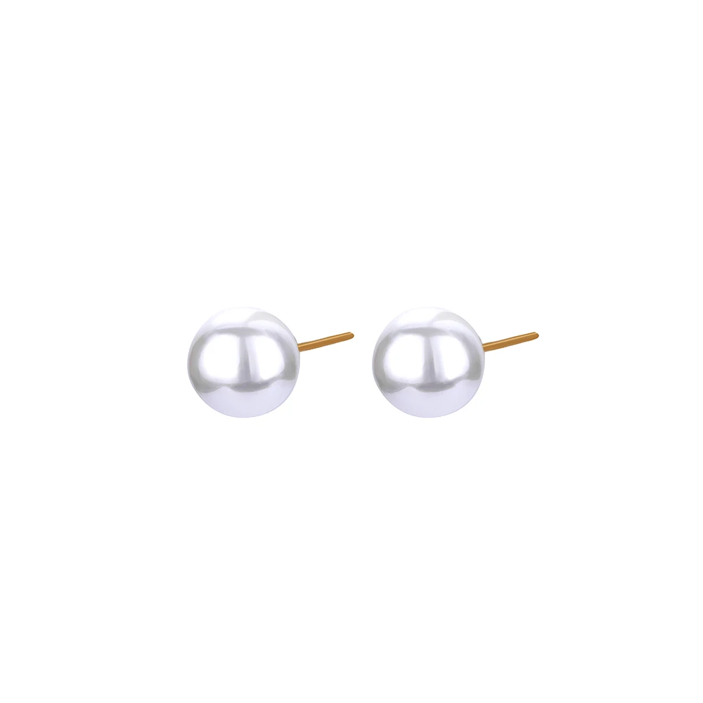 Pearl Stud Earrings for Women Stainless Steel Earrings 2026 Trend Aesthetic Piercing Ear Jewelry Couple Gift Freeshipping aretes