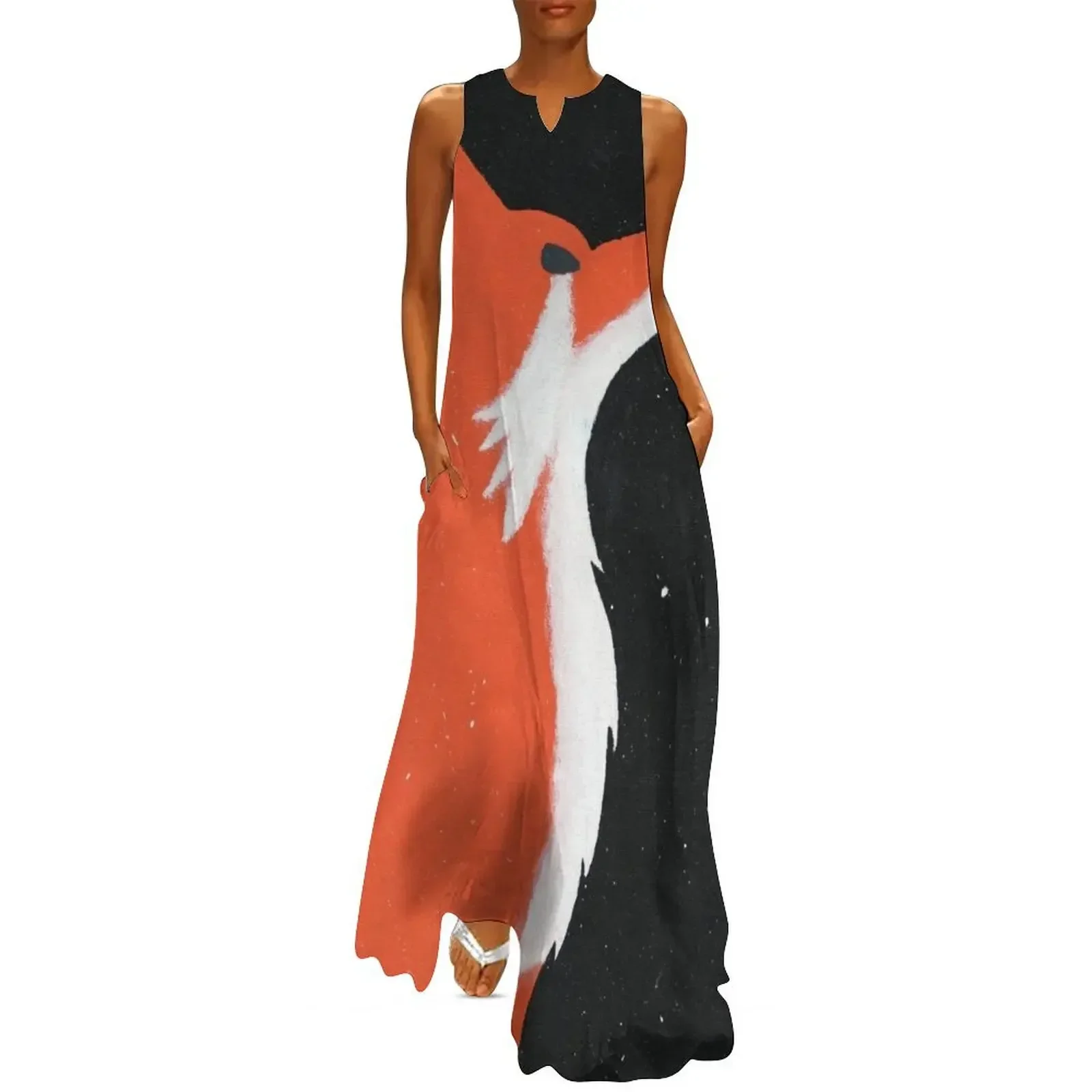 

Fox at Night Long Dress Long dress Elegant gown women's evening dresses 2025 Summer skirt Dress