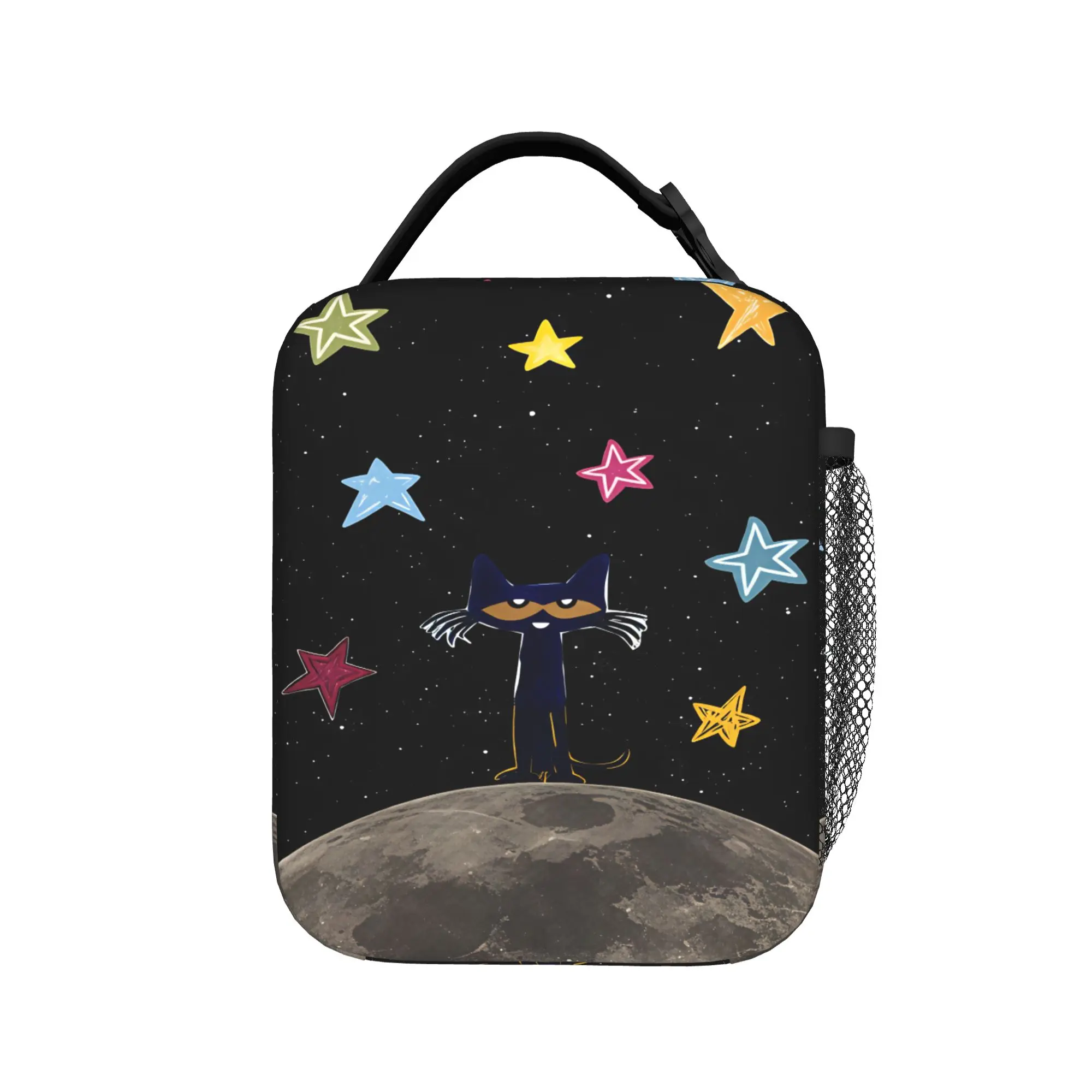Pete The Cat Stars Comic Lunch Bag  School Lunch Box For Men Leisure Print Thermal Lunch Bags Waterproof Convenient Cooler Bag