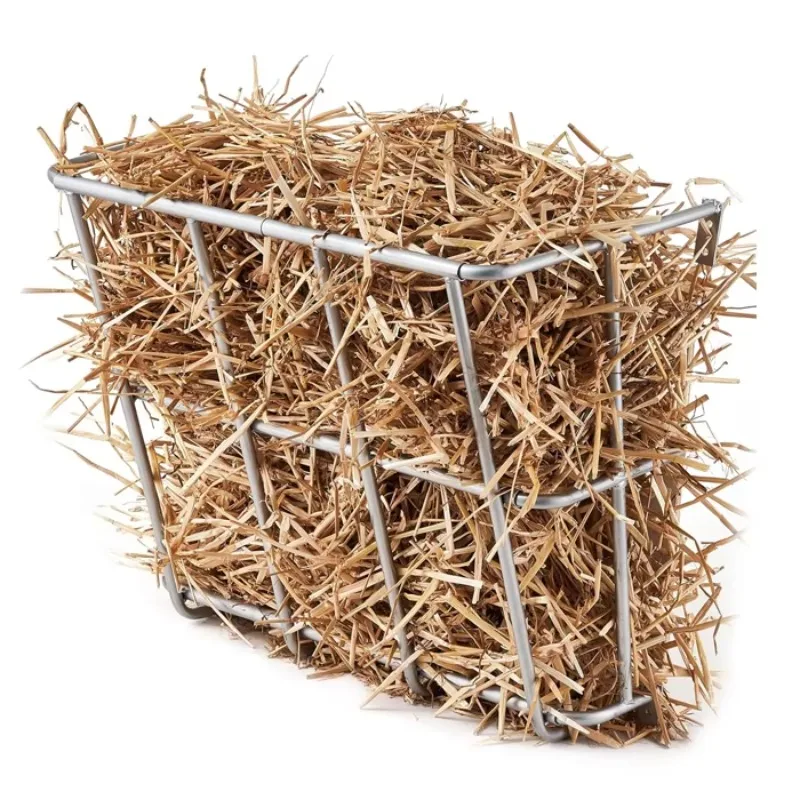 وحدة تغذية القش الحديدية المجلفنة 2 في 1 لتخزين الحبوب المثبتة على الحائط للأغنام/الخيول/الماشية #2