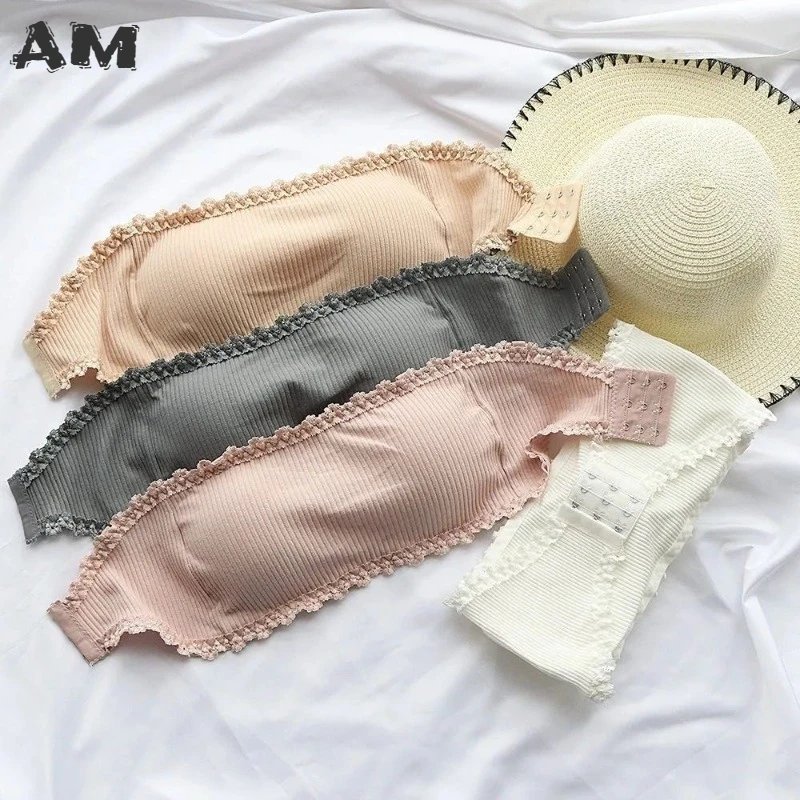 

Strapless Lingerie for Women Tube Top Underwear Soild Color Seamless Invisible Bralette Sexy Solid Color Bras Crop Top Women