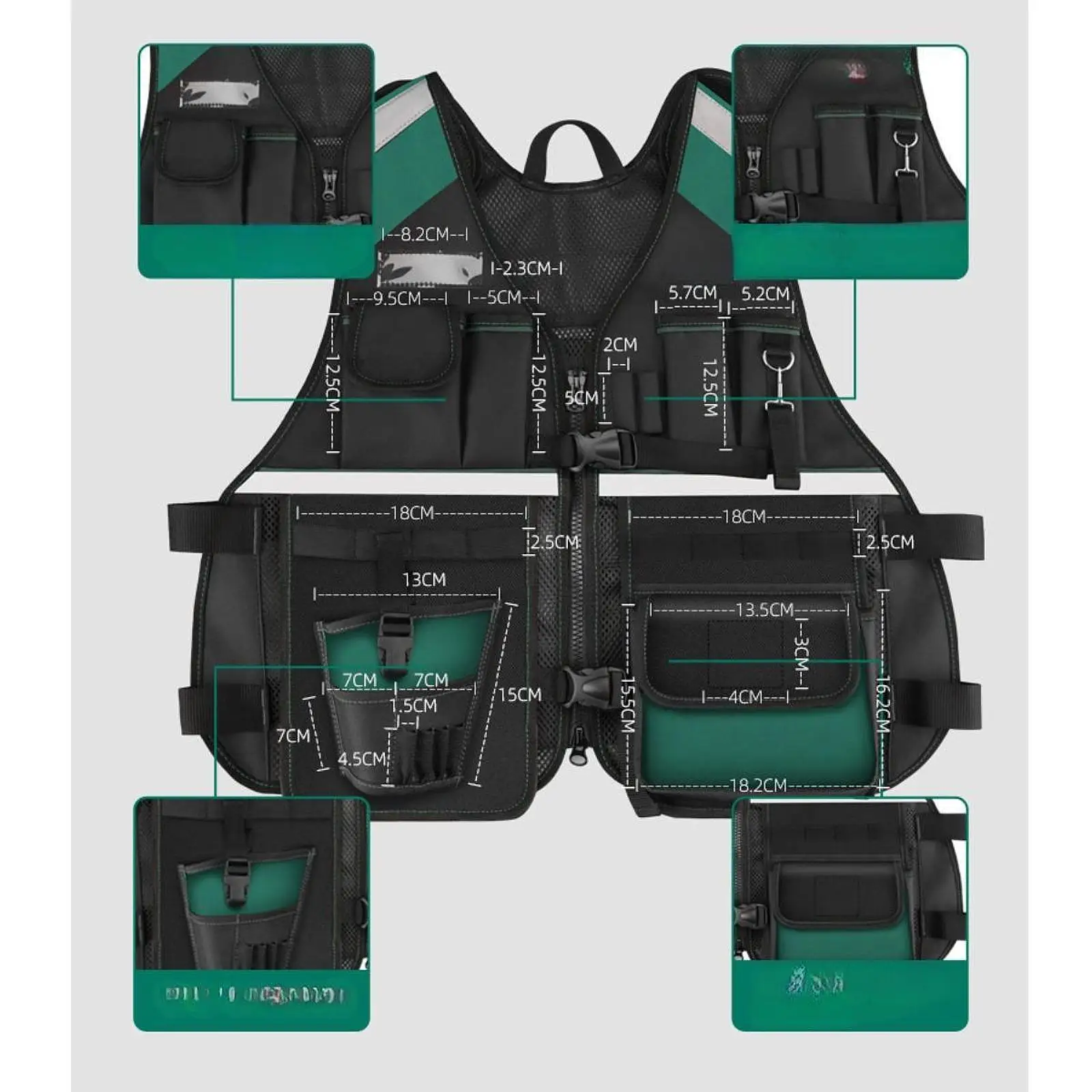 

Многофункциональный рабочий жилет для улицы с держателями для инструментов, из ткани Оксфорд, для инженеров и работников по обслуживанию