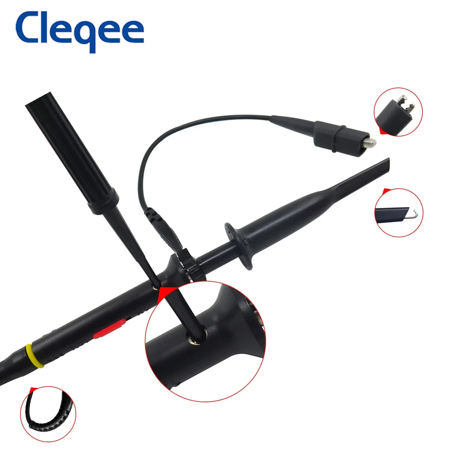 Cleqee P7100 100Mhz BNC Oscilloscope Probe X1/X10การลดทอนป้องกันหมวกปรับความจุ Probes