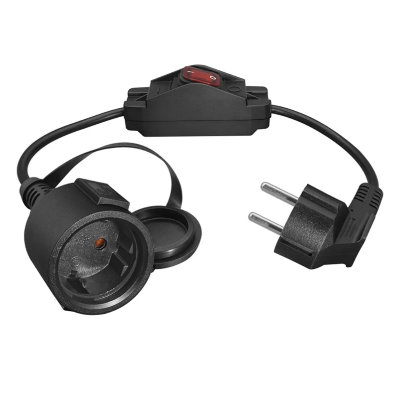 Schutzkabel von Schutzkontaktverlängerung mit 2 Auslasshöhle 4,8 mm bis 4,8 mm Stromadapterkabel mit Schutzabdeckung K1KF