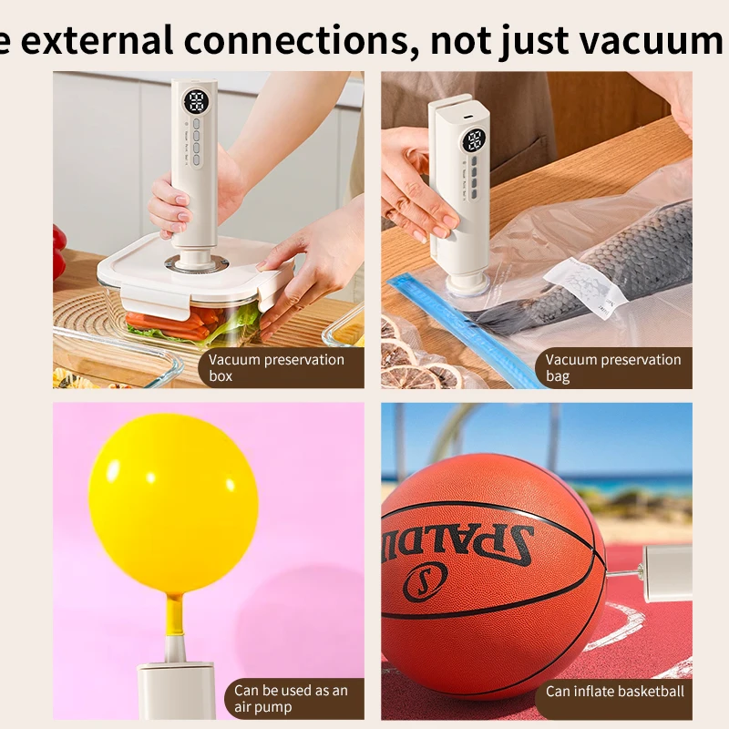 3 in 1 Eletric Vacuum Sealer Machine Mini Handheld Vacuum Packer Small Sealing Machine For Sealing Degasser Home And Kitchen