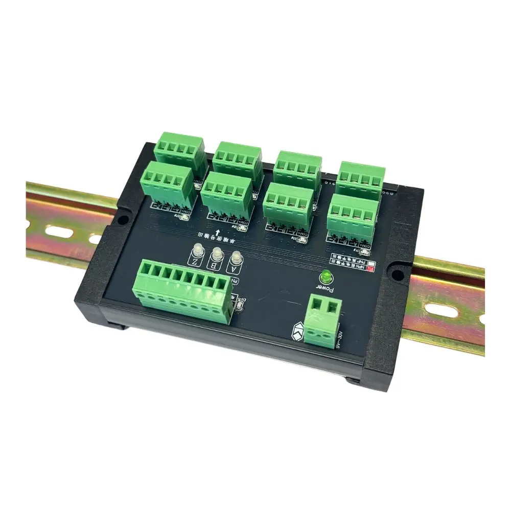 Encoder Signal Splitter Module, 1 ABZ Input to 2/3/4/6/8 Outputs, 24V Pulse, NPN/PNP