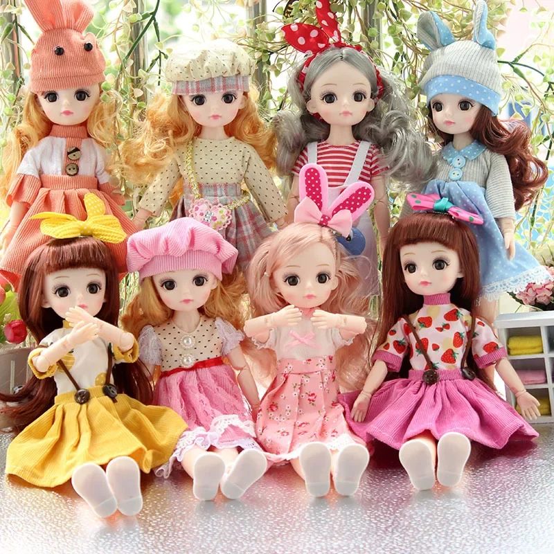 

30cm Bjd Doll Cute Full Set Girl Dolls Beauty Goods for Girl Birthdays Gift 18 Moveable Joint BJD Toy Make Up Dress Up Diy Dolls