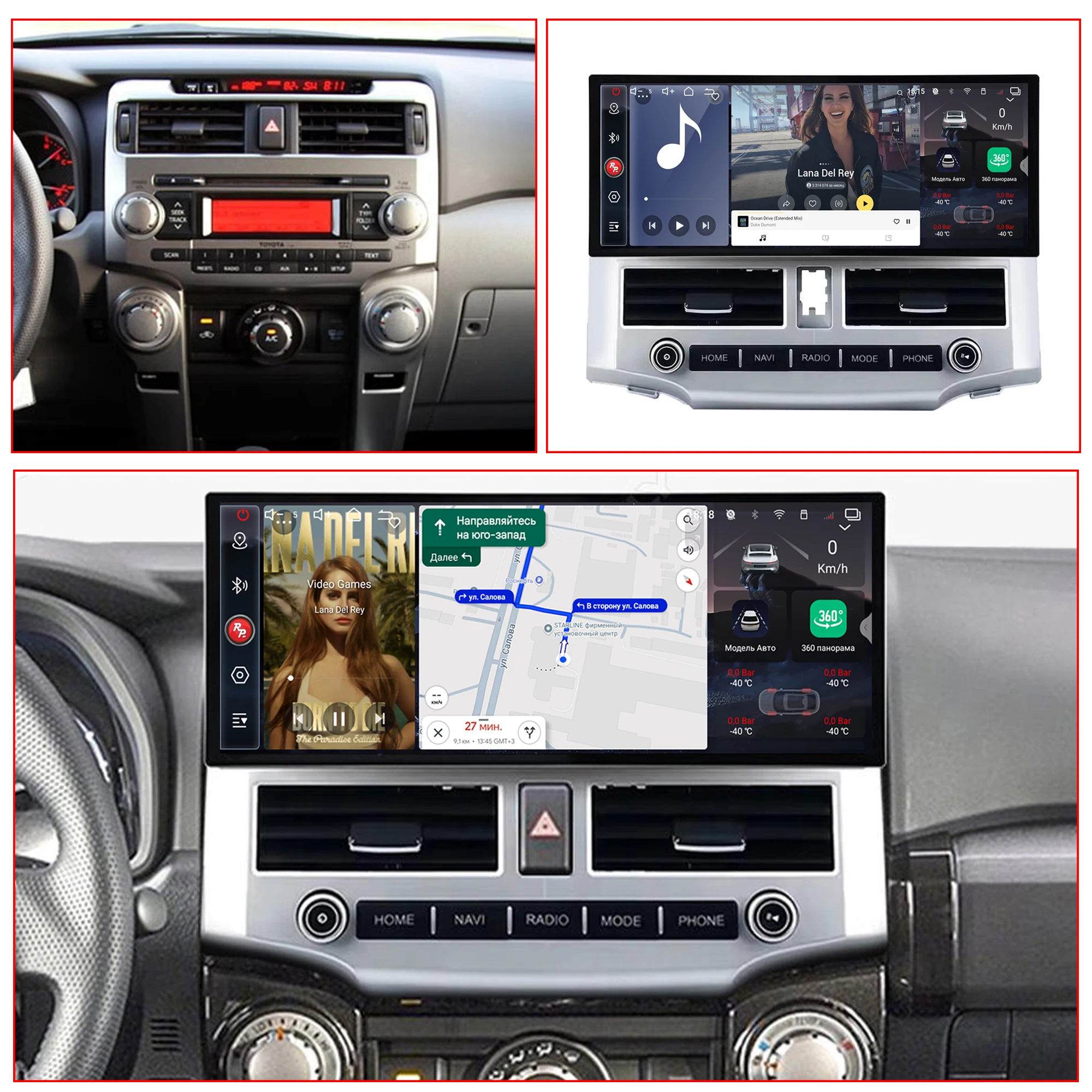 12.3 inch Redpower for Toyota 4 Runner 2009-2020 Crystal Sound 850 Pro Max Android Car Radio Player Screen CarPlay DVD DSP