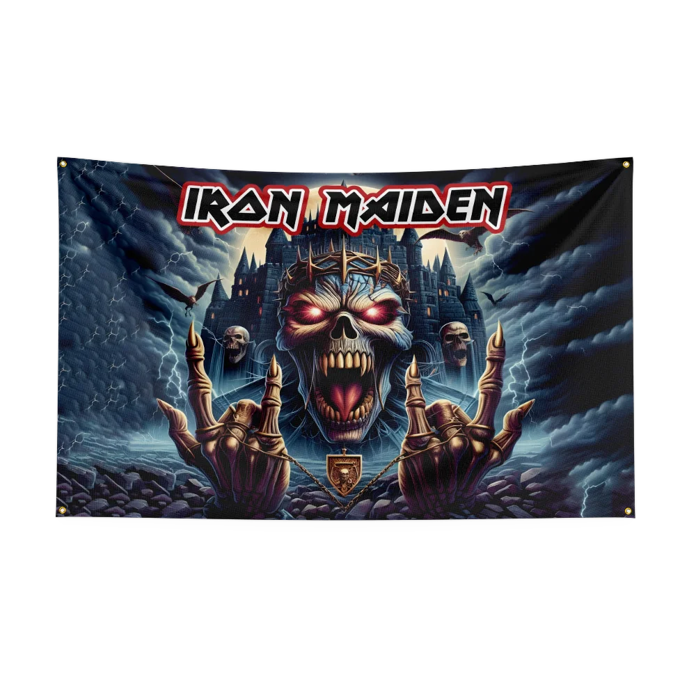 3x5 ft i-Eisen Mädchen schwere Rockband Flagge Polyester Digitaldruck Banner für Schlafzimmer Wand kunst im Freien Tapisserie Dekoration