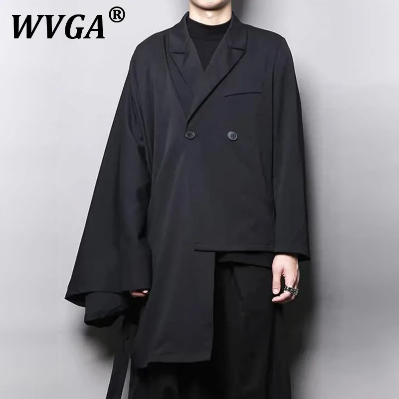 

WVGA Suit Coats Spring Autumn New Man Tide Darkwear Irregular Design Niche Chic Casual Large Size Long Sleeve Blazer Ins W11253