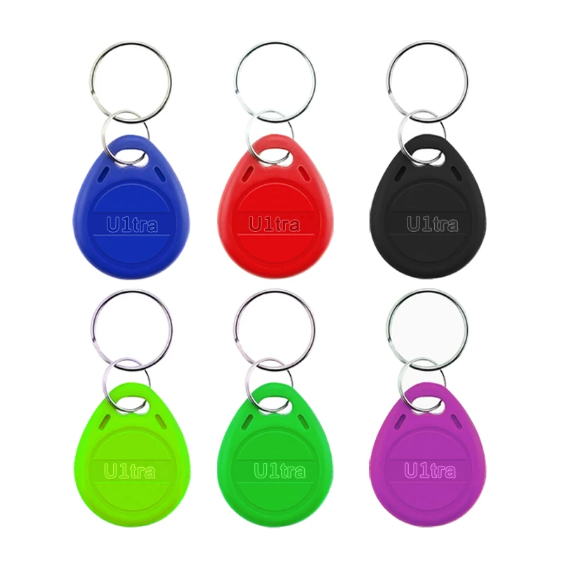 100pcs 13.56MHz Ultralight RFID 13.56MHz Changeable Tag Keyfob Blank Writable Card Rewriteable for Copier Writer Duplicator Copy