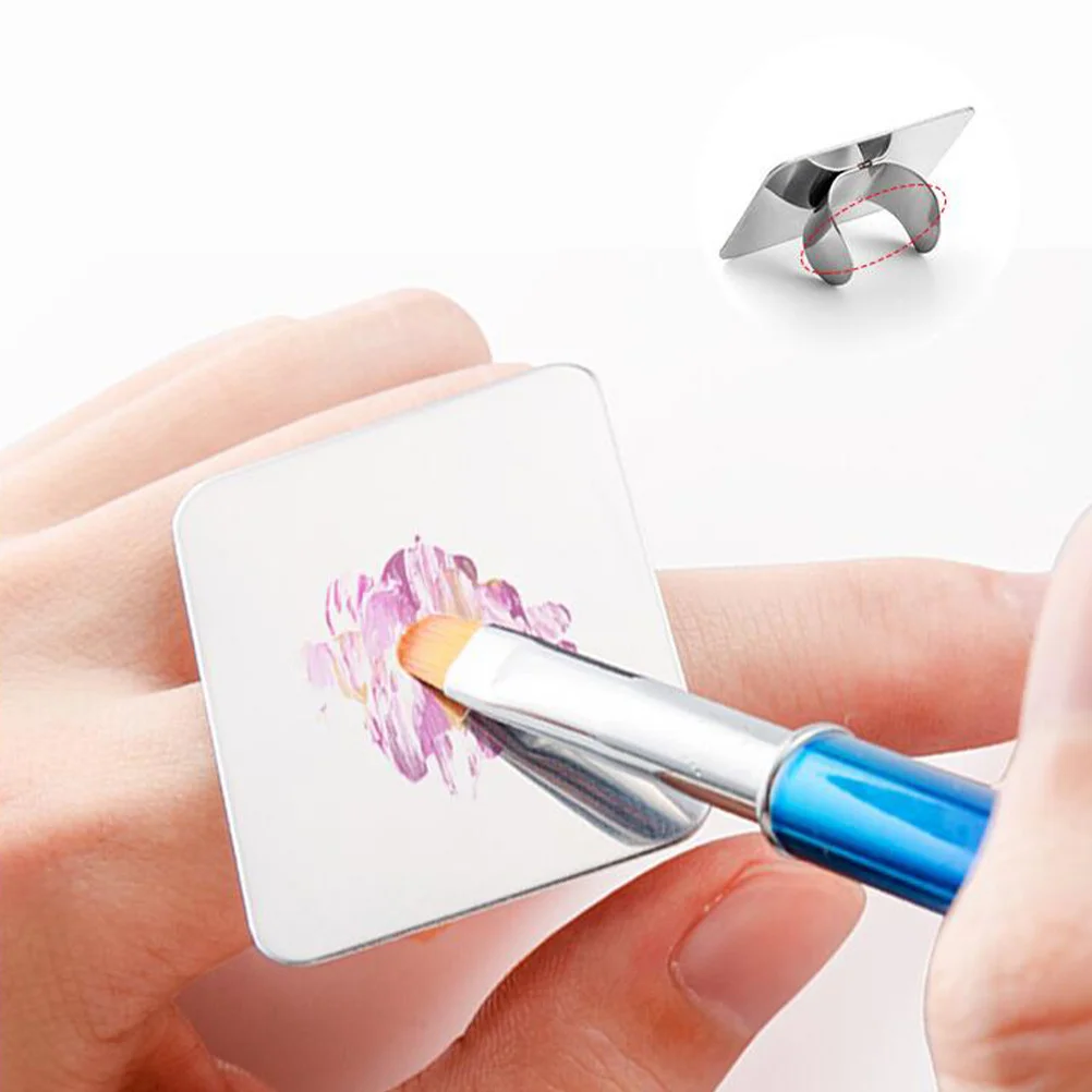 2 комплекта из нержавеющей стали, лоток для смешивания ногтей, палитра, сделай сам, цветная пластина, маникюрная палетка, принадлежности для макияжа, профессиональный набор