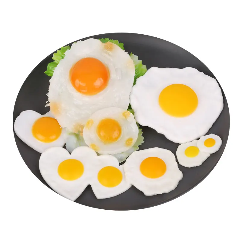 

Simulation egg model poached fake fried love egg duck food western food props children's toy ingredients