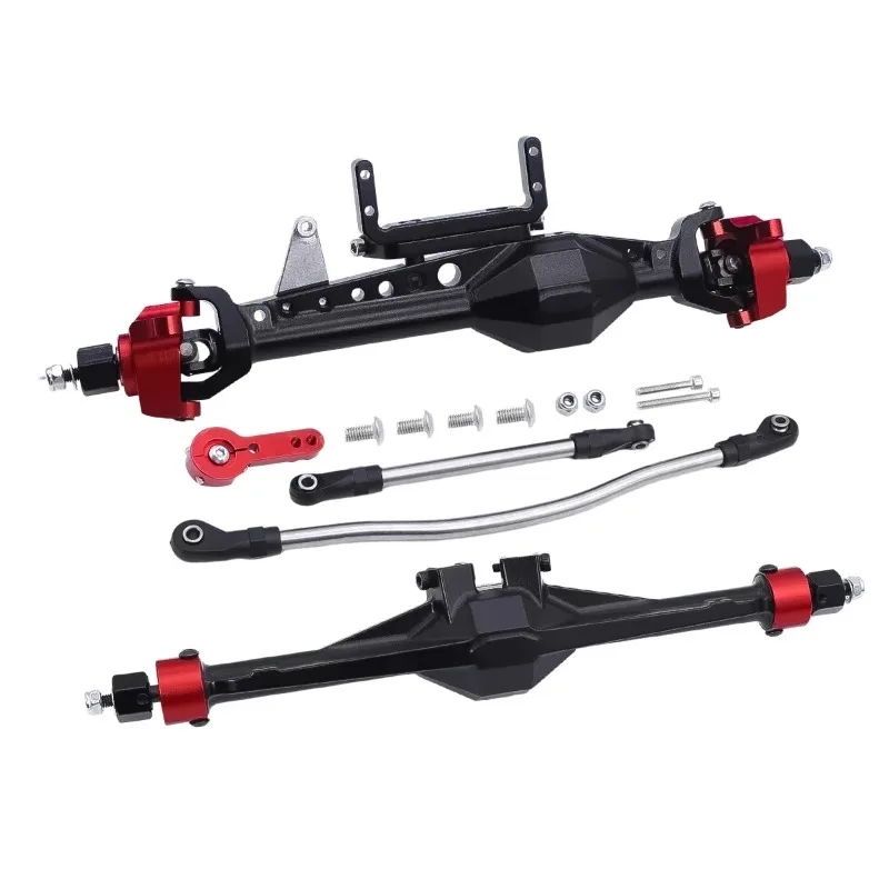 CNC Third-generation Integrated Front and Rear Axle Assembly for 1/10 RC Crawler Car AXIAL SCX10 II  90046 Cherokee DIY Parts