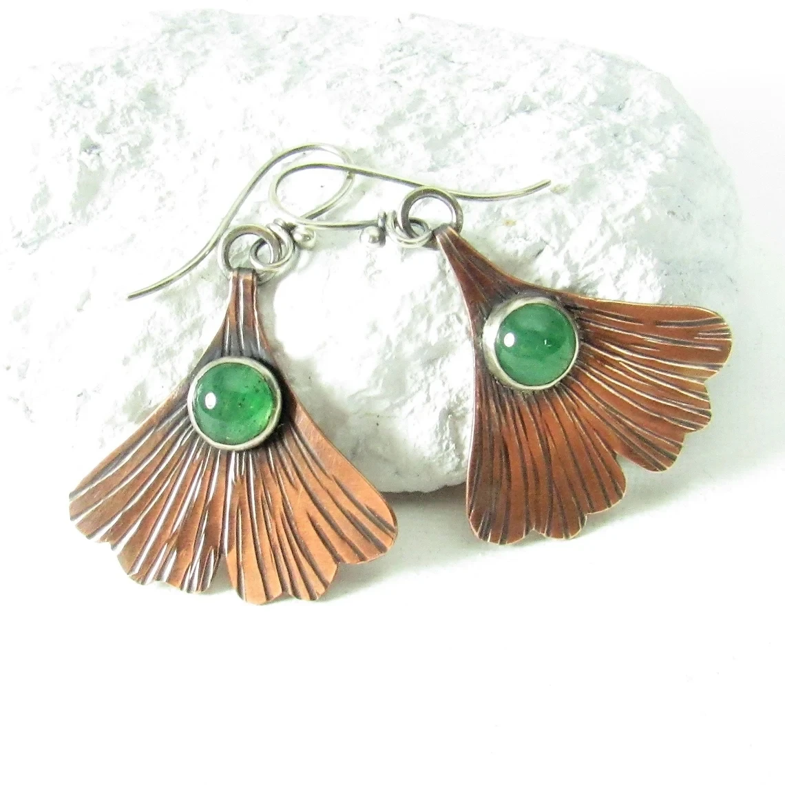 New Bohemian Ginkgo Leaf Fan Earrings Designed For Women To Create Simple Retro Personalized Jewelry