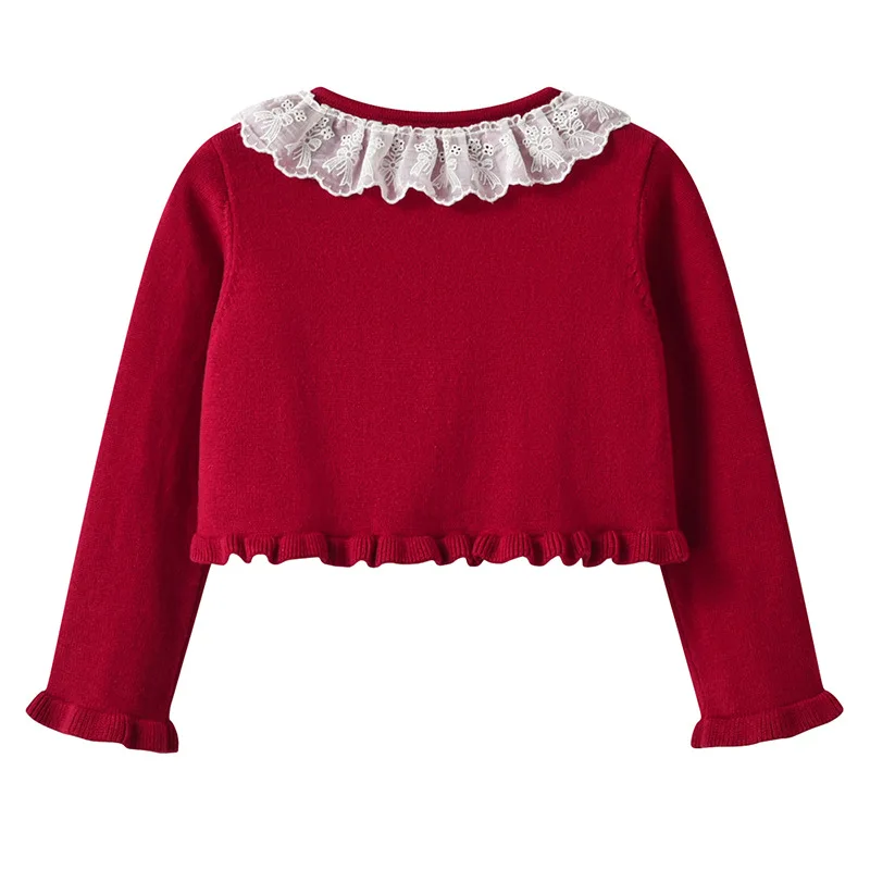 new delivery Long sleeve knitwear cardigan sweater young girl shawl 100%cotton spring autumn coat solid clothes 90-160 2-12y