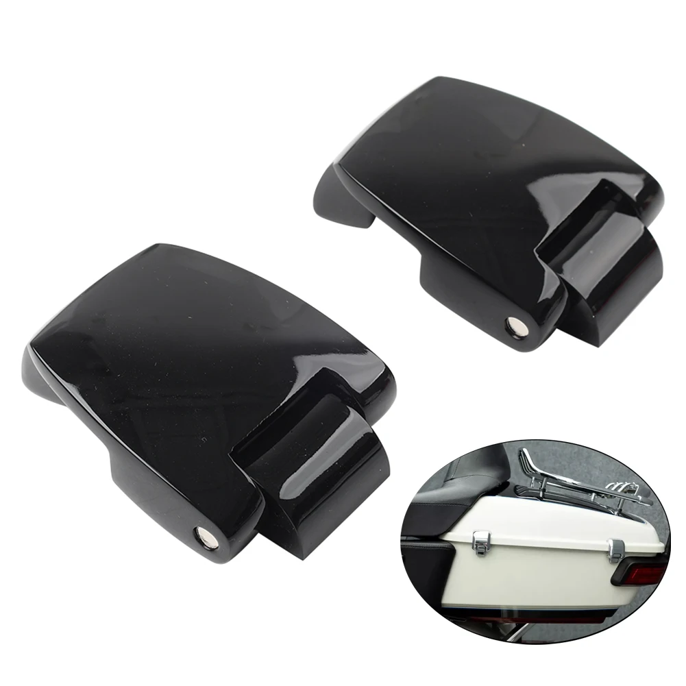 

2 шт. глянцевый черный для Harley Road King Electra Glide FLHTC FLHX модели Trike 1988-2013 мотоциклетные туристические петли багажника алюминиевые