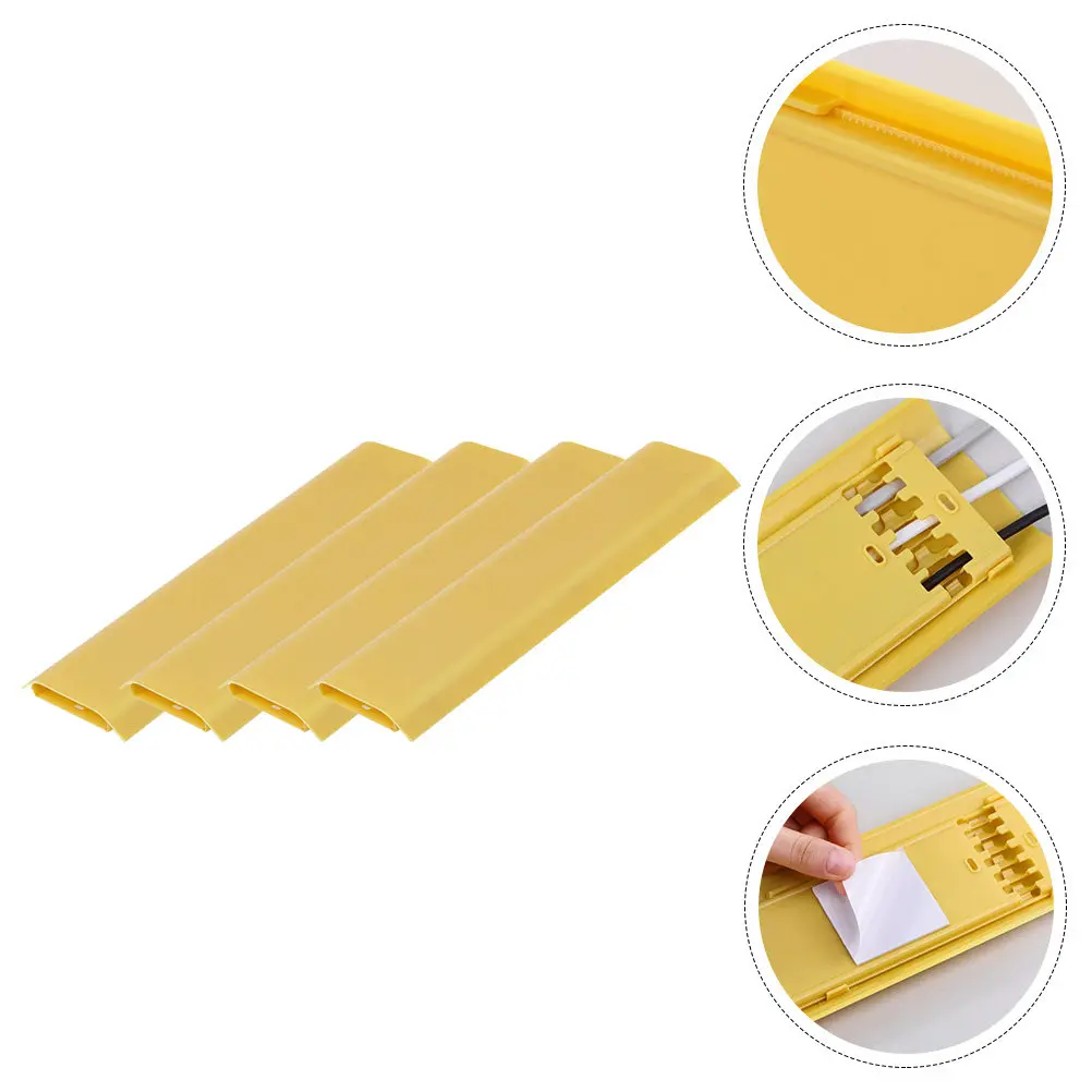 4Pcs Premium Cable Organizer Box for Charging Cables Socket Storage Wire Management Multi-Slot Cover Design Non-Slip Base