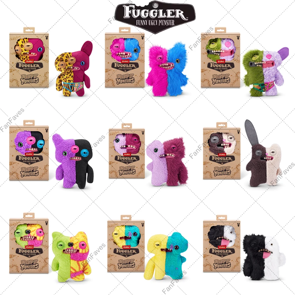 

Fuggler, оригинальная новая двухцветная мягкая кукла-монстр, 20-23 см, забавный зуб в стиле фанк, уродливый забавный монстр, плюшевые игрушки, популярный сувенир, подарок для детей