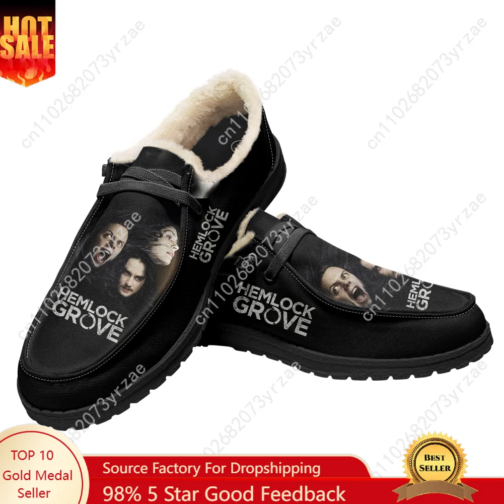 รองเท้าส้นเตี้ยเฮมล็อค กรอว์ เวลเวทรองเท้าบุรุษสตรีรองเท้าอุ่นในร่มกลางแจ้งรองเท้าน้ำหนักเบาพิมพ์แบบส่วนตัวรองเท้าคู่ที่ทำตามสั่ง