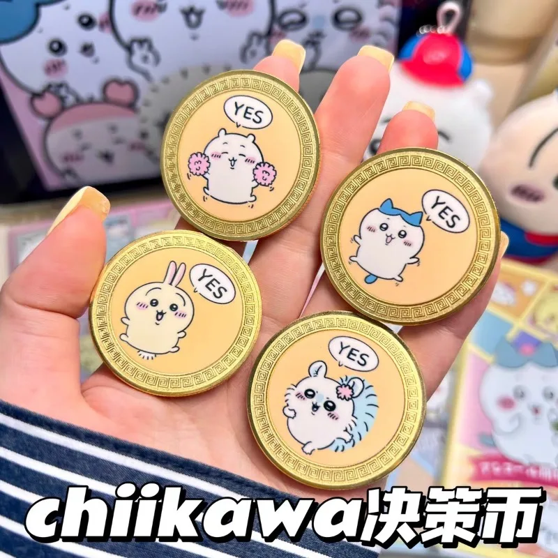 

Chiikawa Decision Currency Yes No Hachiware Usagi Anime Figure Souvenir Coin Transparent Box Holder Collection Toy Children Gift