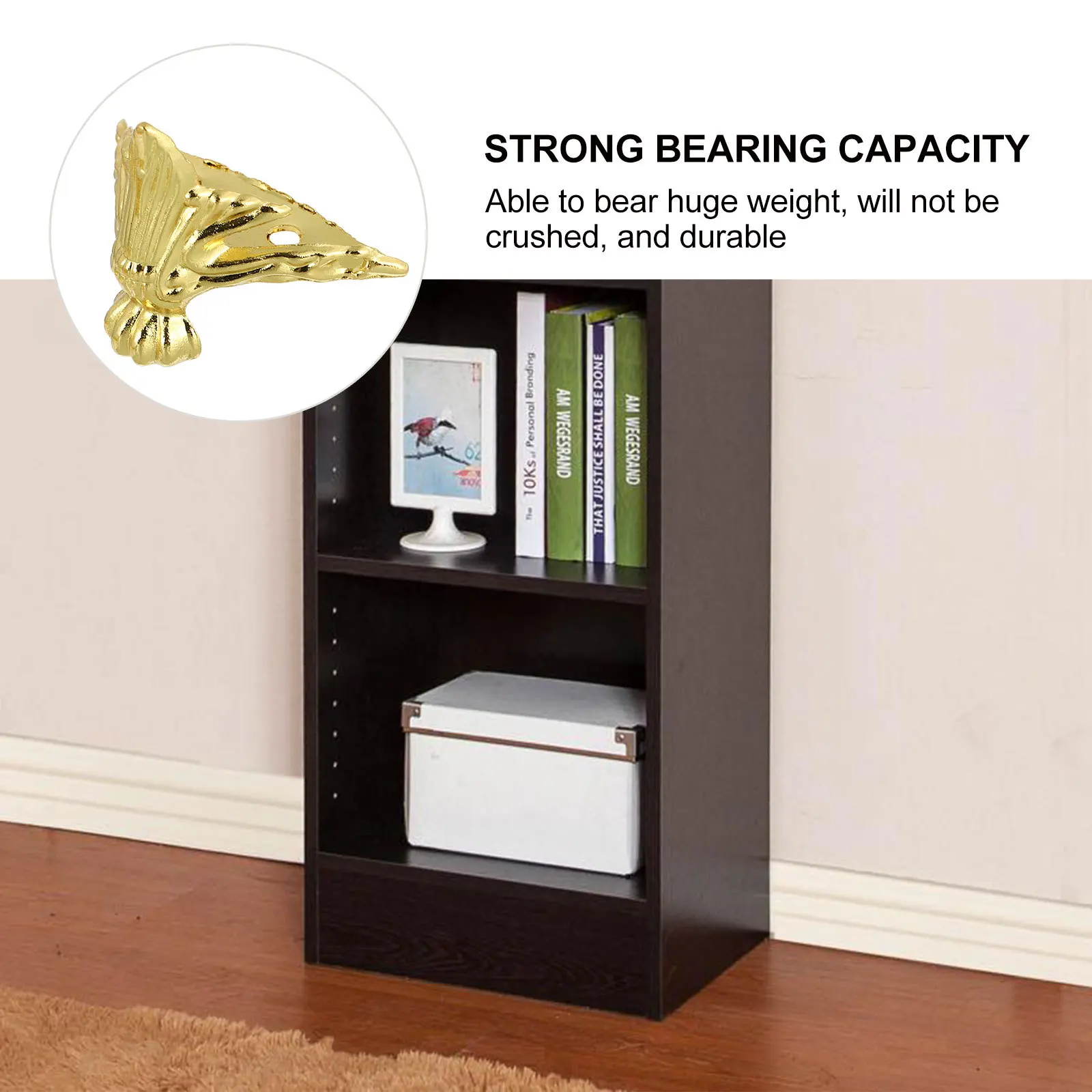 

20Pcs Furniture Base Legs Retro Metal Box Feet Corner Zinc Alloy Support for Wooden Crates Jewelry Box Cases Wood Case Leg