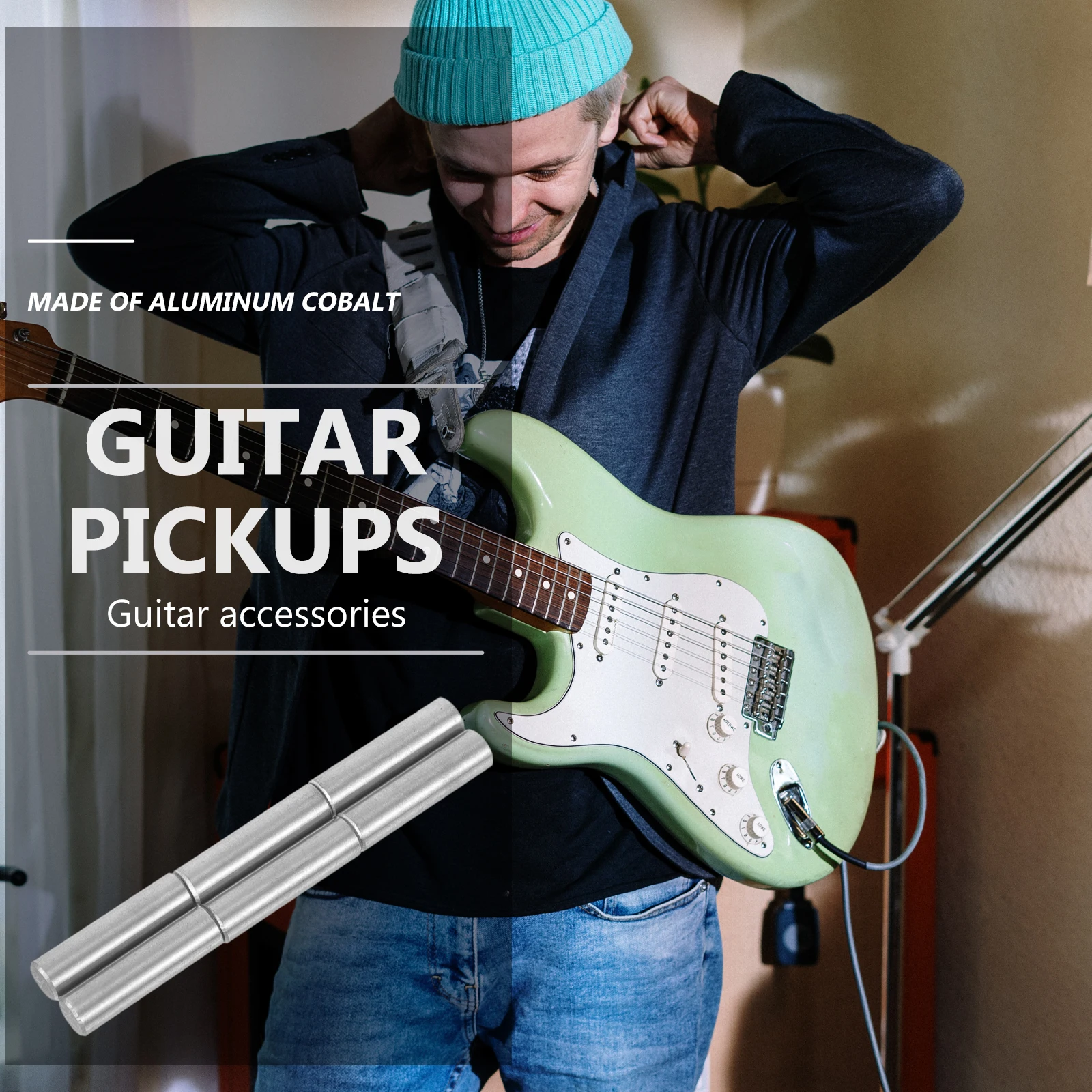 

6 Pcs Rod for Slug Guitar Pickup Magnet Guitars Electric Pickups Component Pole