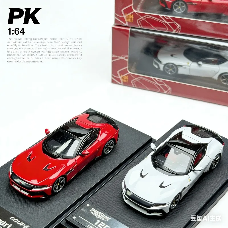 

Модель автомобиля PK 1:64 Jumping Horse 12Cilindri Coupe из реалистичного сплава, игрушка для мальчиков, предмет для коллекции и декора для взрослых.
