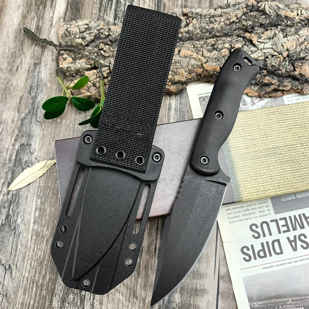 BK18 Fixed Blade D2 Blade Nylon Fiberglass Handle High Quality Hidden Tang Knife EDC Hunting Camping Tactical with Kydex Sheath